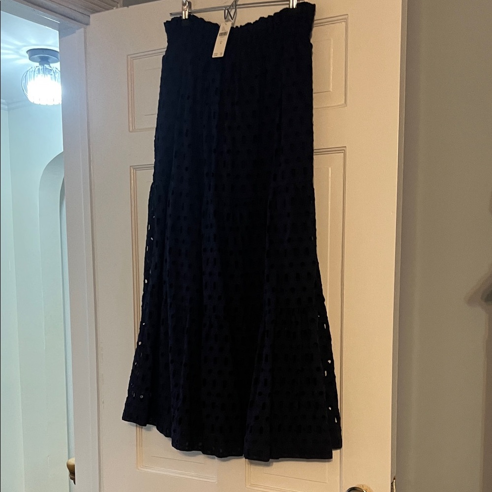 Anthropologie Dark Blue A-Line Skirt